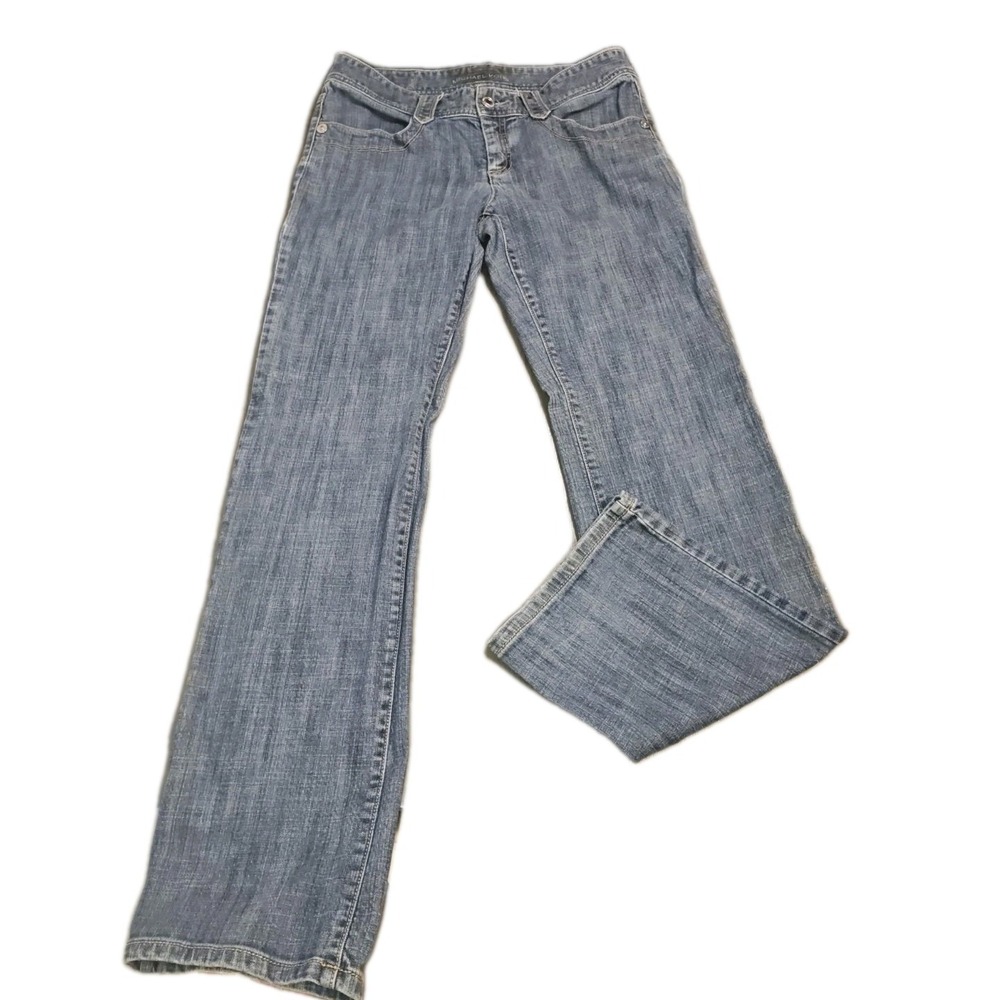 Michael Kors Woman's Jeans Light Wash Bootcut,Back Flap Pockets Size 8